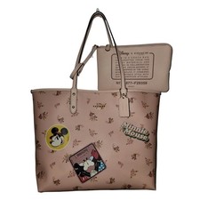 Coach x Disney Minnie Mouse NWT reversible city tote bag