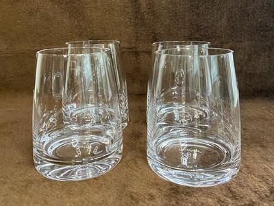 Mikasa Cora Set Of 4 Clear Glasses 14oz. Whiskey Heavy Base