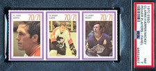 1970 ESSO POWER PLAYERS BOBBY CLARKE ROOKIE CARD PSA 7 NEAR MINT TRIPLE PANEL