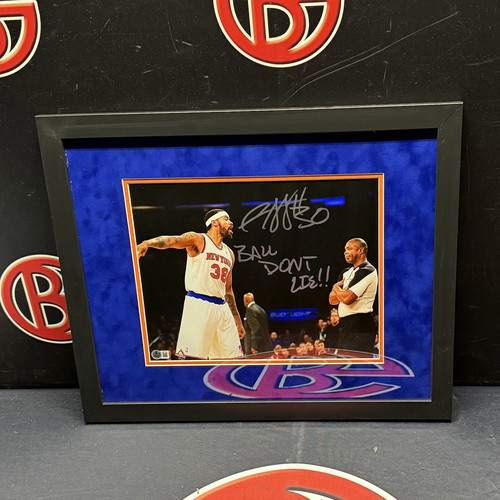 Rasheed Wallace Autographed Framed 11x14 Photo Beckett New York Knicks COA