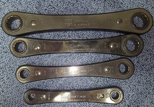 Vintage Sears Craftsman 4 Piece Box End Ratchet Wrench Set Sae Made In Usa Vintage Sears Craftsman 4 Piece Box End Ratchet Wrench Set Sae Made In Usa