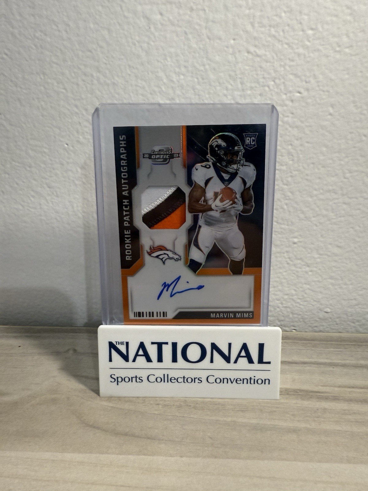 2023 Contenders Optic MARVIN MIMS Rookie Patch Auto Orange /25 RPA