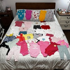 Lot of Baby Girl Clothes, 6 Months, 38 Pieces - Carter's, Gerber and MORE 