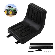 Universal Ergonomically Tractor Seat Forklift Excavator Seat PU Leather Black