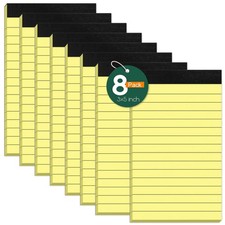 8 Pack Small Note Pads 3x5 In, College Ruled 3 x 5'' Notepads Server Note Pad