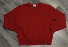 Red Le Tigre Vintage Sweater V Neck Collar Adult Size Large