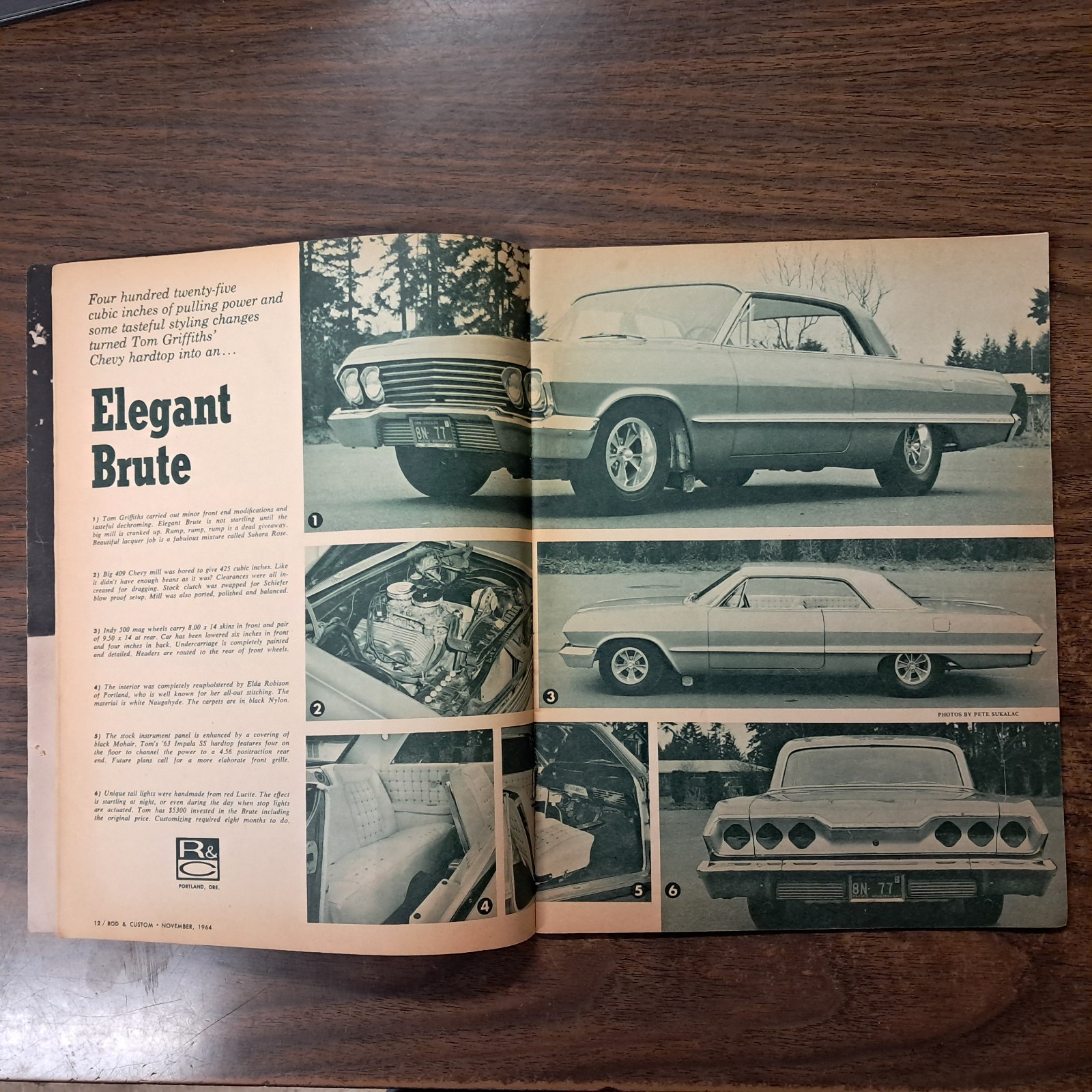 Nov. 1964 ROD & CUSTOM Surf Woody By Barris stamped Paid PX bought military base