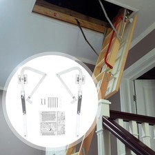 Attic Ladder Hinge Thick Replacement Galvanized Steel Locknuts Attachment Flat