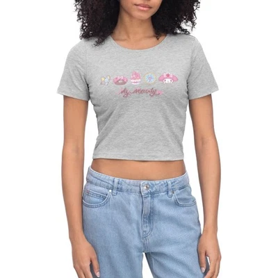 My Melody Mit Flat Und Gebäckstücken Frauen Cropped T-Shirt - Bild 1 von 4
