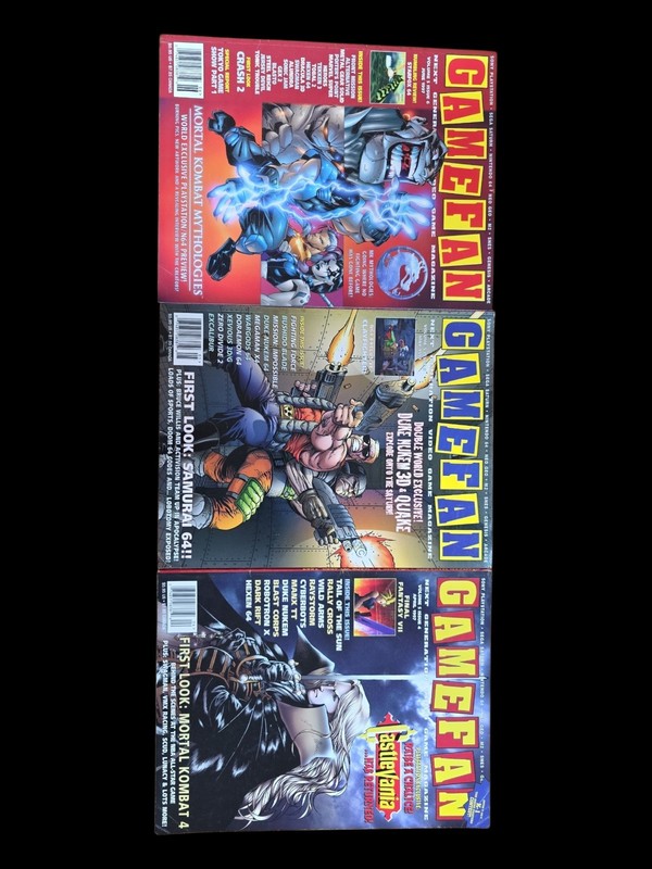 3 Gamefan Magazines Volume 5 Issue 4,5,6