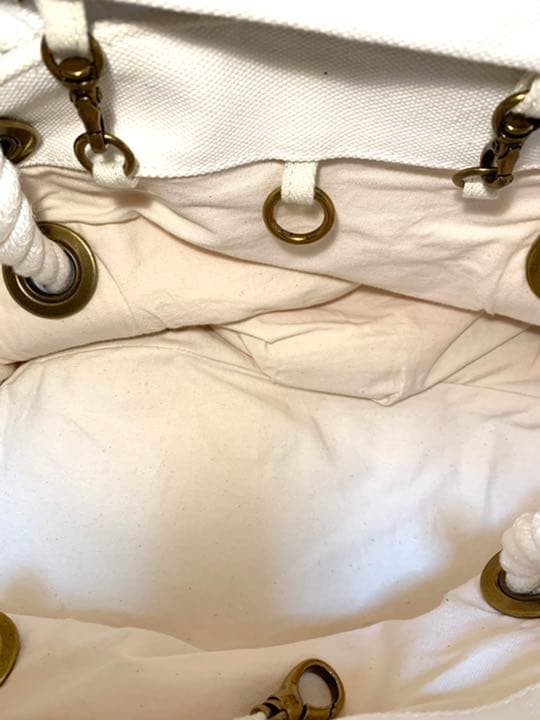 Burberry Blue Label Tote Bag Yellow Canvas Rope Handle Rare Design Japan New thumbnail 16