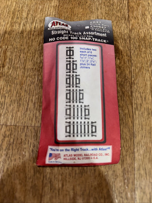 Atlas 847 Code 100 Snap Straight Track Assortment New