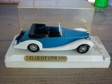VINTAGE SOLIDO 1939 DELAHAYE 135M BLUE/WHITE DIECAST CAR 1/43