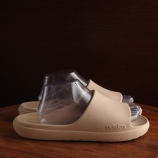 Adidas Sandals Unisex SZ M8 W9 Beige Adilette Lumia Slides Waterproof Pool Shoes