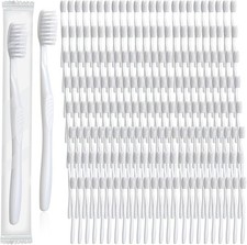 Tessco 500 Pcs Disposable Toothbrushes Individually Wrapped Soft White