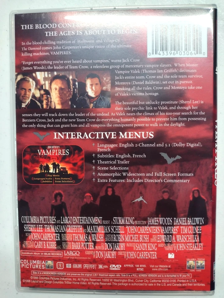 THEY LIVE..VILLAGE OF THE DAMNED..VAMPIRES..3 DVD LOT..JOHN CARPENTER..FREE SHIP - Image 2 of 4