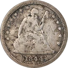 1844-O Seated Liberty Quarter