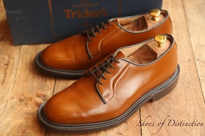 Tricker's Trickers braune Leder Derby Schnürschuhe UK 7,5 Standard US 8,5