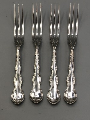 STERLING シルバー製 銀製フォーク4本セット40g Strasbourg by Gorham Sterling Silver set of 4 Strawberry Forks 4 5