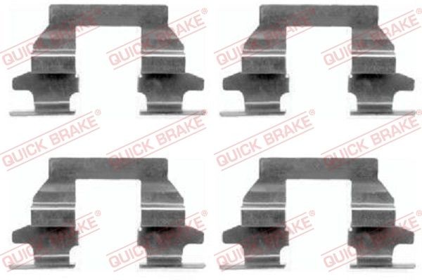 ZubehÖRsatz Scheibenbremsbelag Hinten Quick Brake 109 1625 Renault ZubehÖR KIT-image