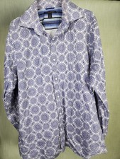 Banana Republic Medallion Print Dress Shirt L A10