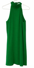 Alice Olivia womens small halter neck kelly green shift dress