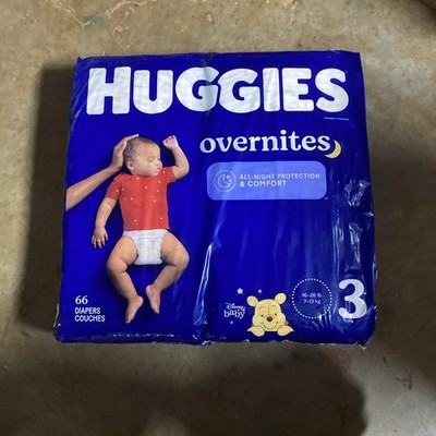Huggies Disposable Overnight Diapers - Size 3 - 132ct