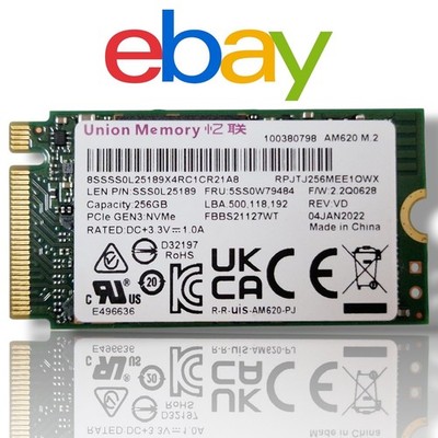   UMIS RPJTJ256MEE1OWX 256GB NVMe SSD M.2 2242   95% Zustand   #FF219