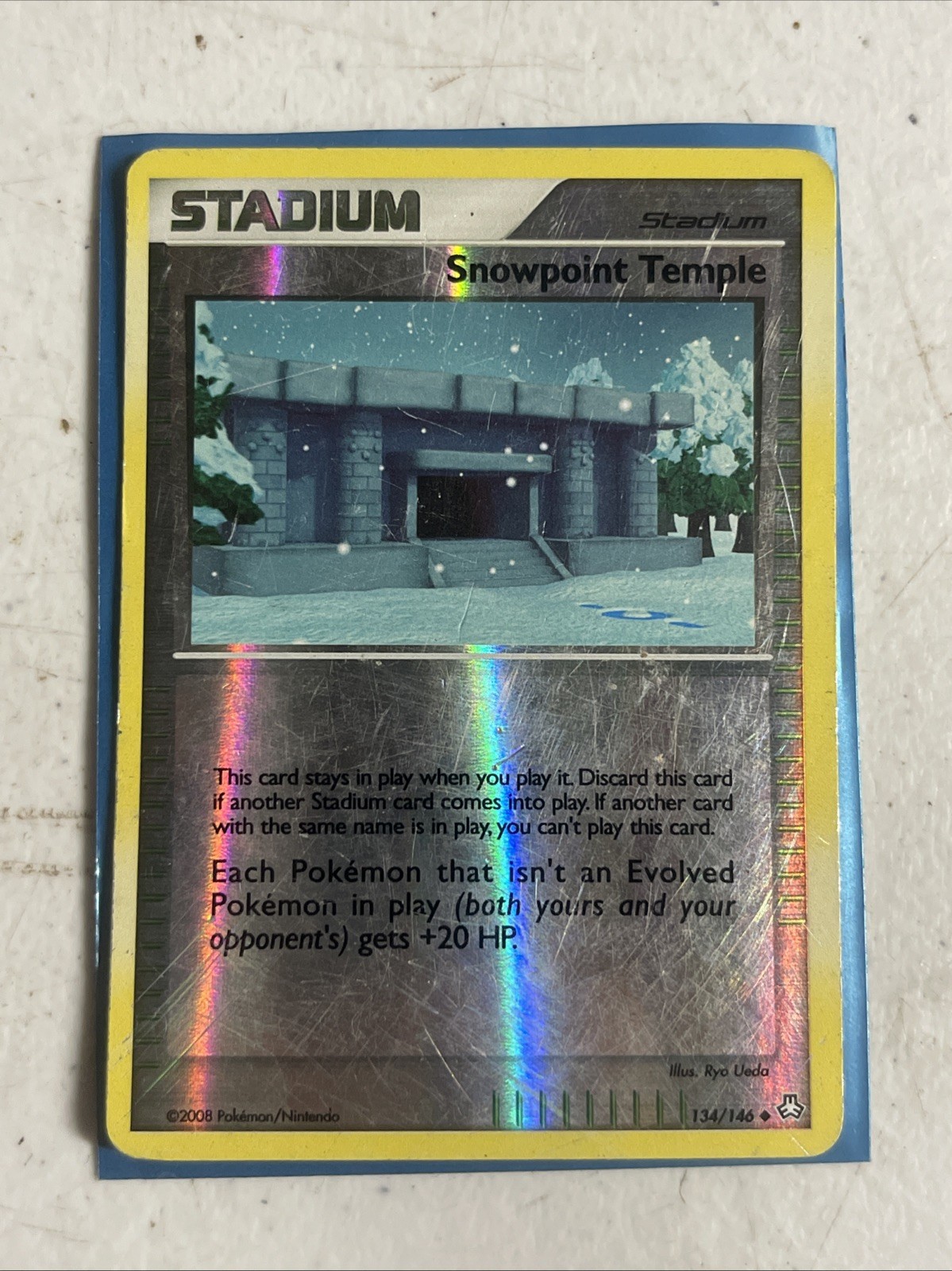 Pokemon Legends Awakened - Snowpoint Temple Reverse Holo 134/146 HP Played