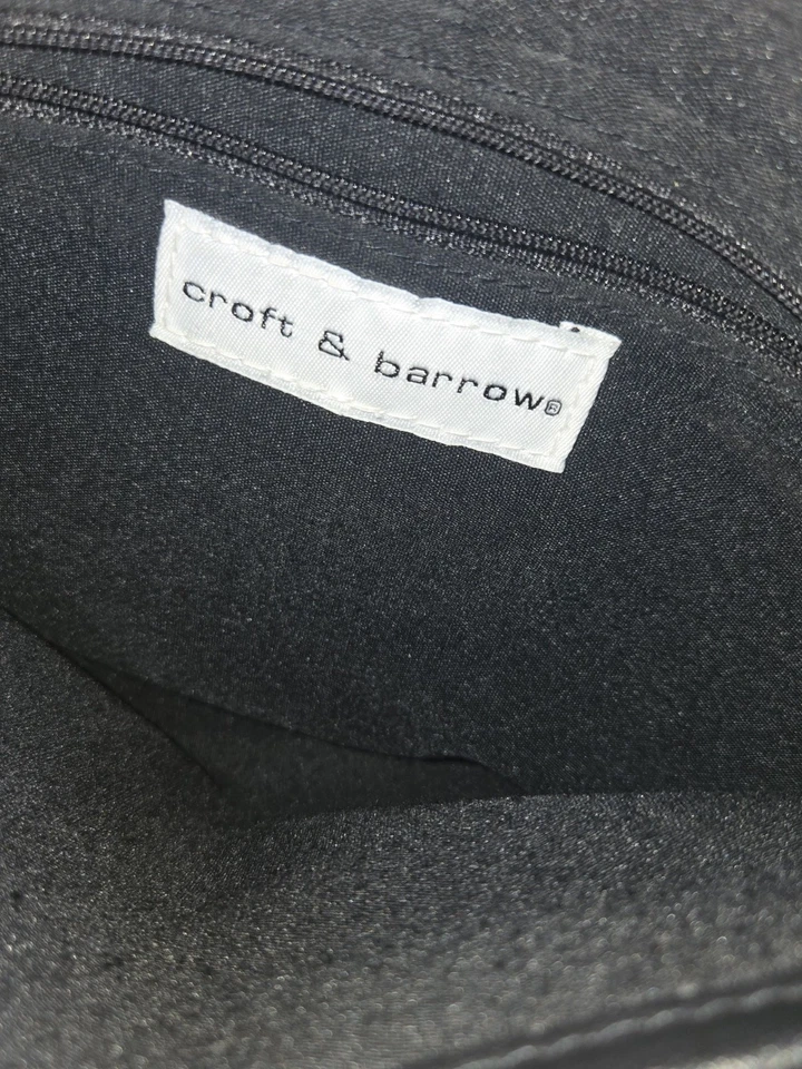 Bolso de hombro/cartera Croft and Barrow rojo/negro a cuadros con bolsillo lateral  Foto 3 de 4