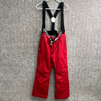 Bogner Red Logo Belted Suspenders Ski Snowboard Snow Pants in Size 38