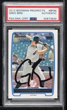 PSA/DNA 2012 Bowman Prospects Greg Bird #BP98 PSA/DNA Authentic Card & Auto 1q09