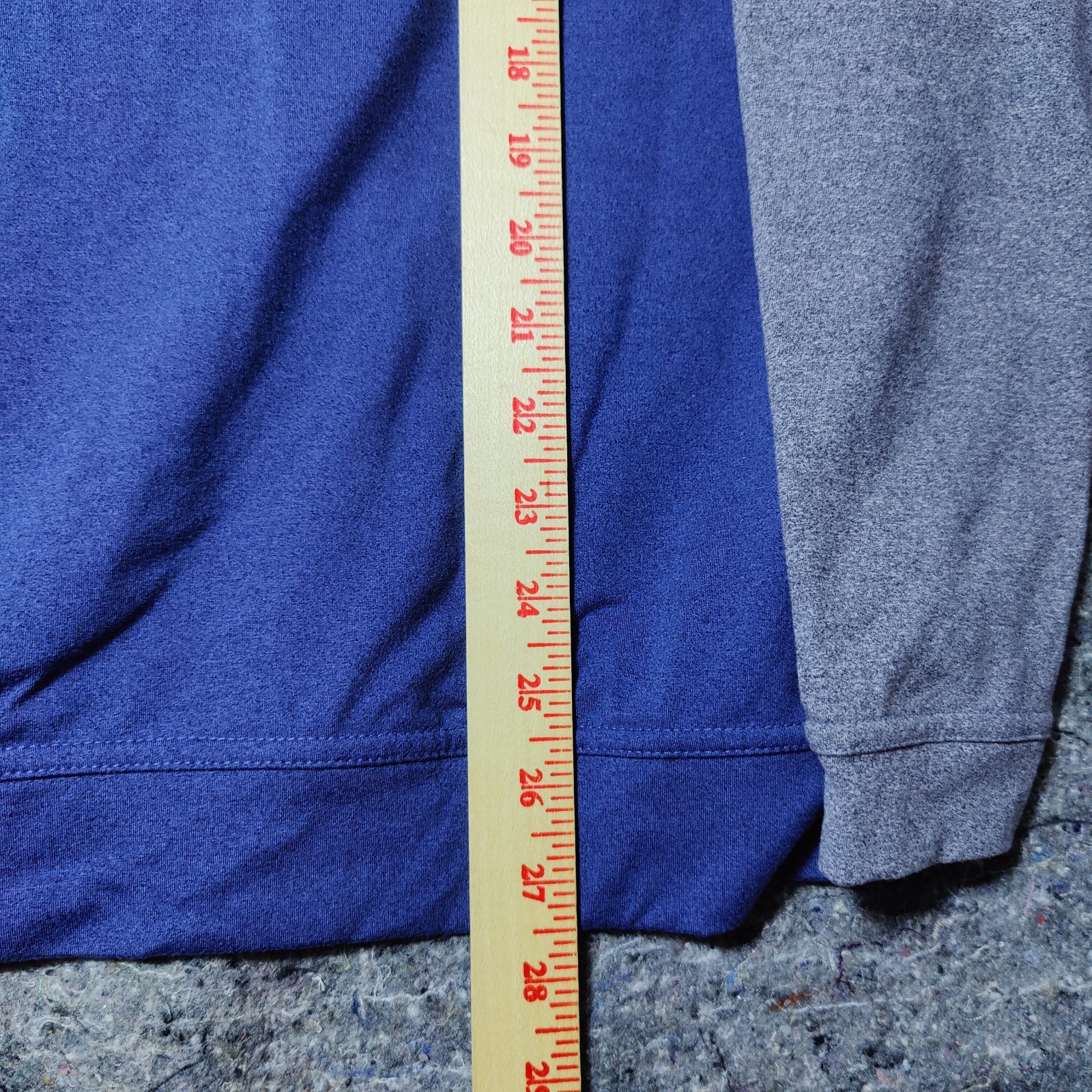 Rhoback Mens Performance Q-Zip Solid Gray Blue Pu… - image 7