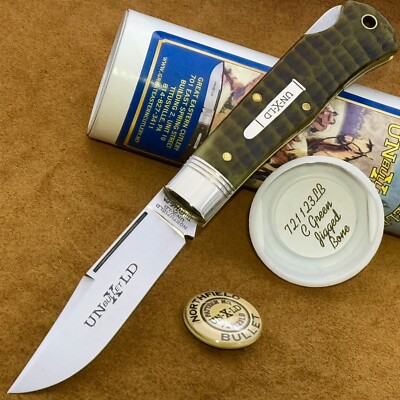✨GEC GREAT EASTERN CUTLERY NORTHFIELD 72 CODY SCOUT GREEN JIGGED