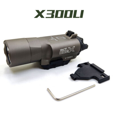 Tactical 300 Ultra Pistol Gun Light – X300U Style, 500 Lumens, Picatinny Mount