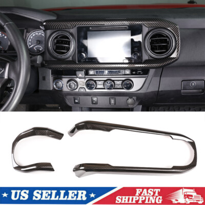Carbon Fiber Dashboard Decoration U Shape Trim For Toyota Tacoma 2016-2023