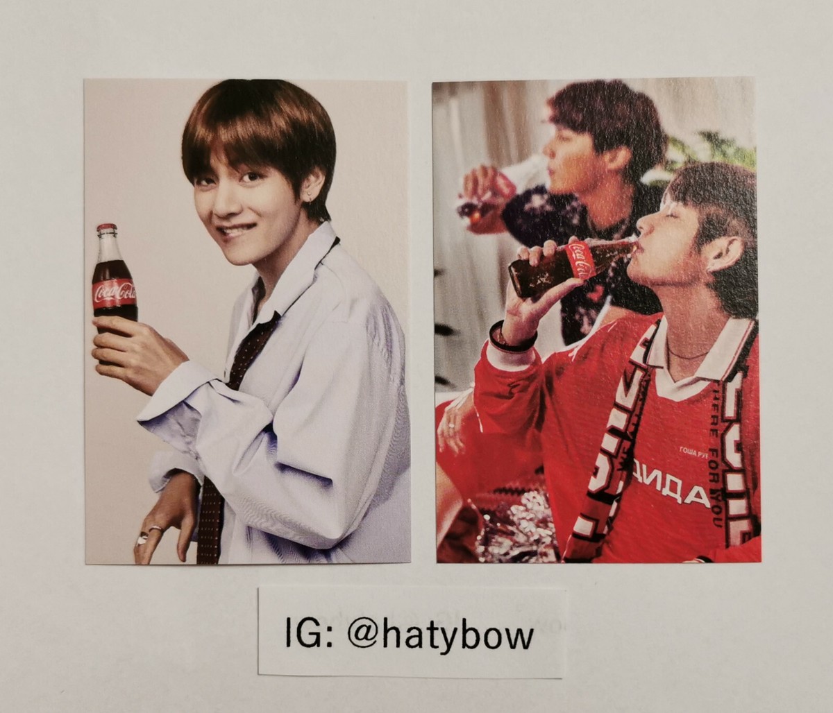 BTS Taehyung V OFFICIAL Coca Cola AD Photocard - SET OF 2 | eBay