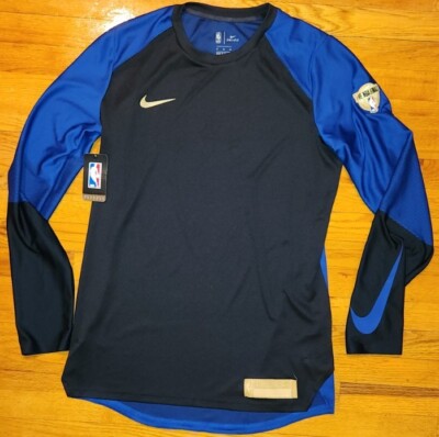 *TEAM ISSUED* NIKE NBA FINALS shooting shirt Mens L TALL pro basketball warriors