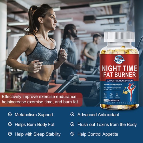 Night Time Fat Burner 120Pills For Fat Burn Weight Loss Appetite Suppressant - Picture 2 of 9