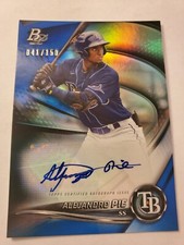 2022 Bowman Platinum Alejandro Pie BLUE AUTO /150 #TOP-79