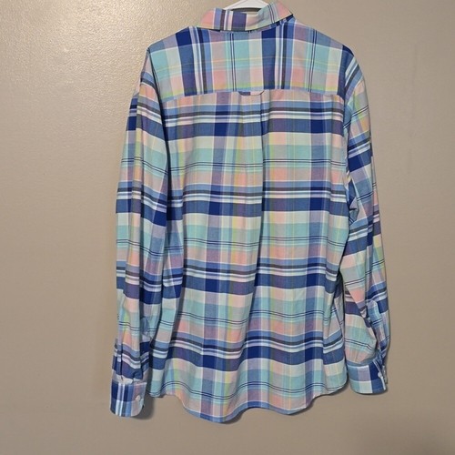 Saddlebred Button Down Longsleeve Plaid Shirt Multicolor Mens Size Large - Picture 5 of 5