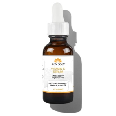 Skin Deva Vitamin C & Hyaluronic Acid Serum + Matrixyl 3000   Anti-Aging, 1 oz