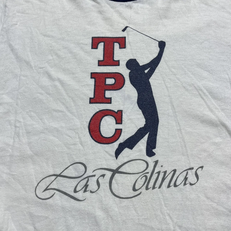 Camisa Timbre Grueso De Colección Años 80 TPC Las Colinas Cuatro Estaciones Golf Talla Pequeña Foto 2 de 4