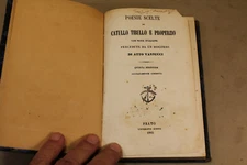 CATULLO TIBULLO PROPERZIO Selected Poems With Act Speech VANNUCCI Prato 1865