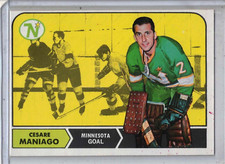 1968-69 TOPPS hockey Cesare Maniago original trading card #45 MINT NORTH STARS
