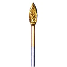 JSP HP #51A Gold Carbide Laboratory Bur, 1/Pk. Titanium Nitride Coated