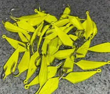 10 PACK Wacky Goofy Silly Pompano Jigs YELLOW CHARTEUSE 1/8oz to 1oz  T&A JIGS
