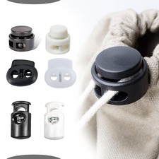 Cord Lock Toggle Stopper Clip Clamp Plastic Drawstring Buckle Spring Loaded UK
