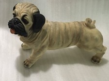 Yard Decor Pug Figurine 15" x 8.5" Dog Garden Indoor Outdoor Porch Guard