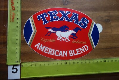 Alter Aufkleber Tabak Zigaretten Automaten TEXAS American Blend (5a)